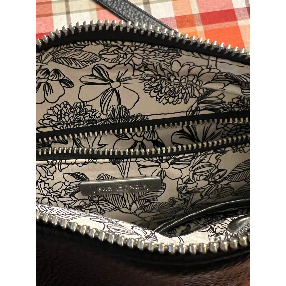 Vera Bradley Black Leather Crossbody with Leather Embellishments NWT - Picture 7 of 12